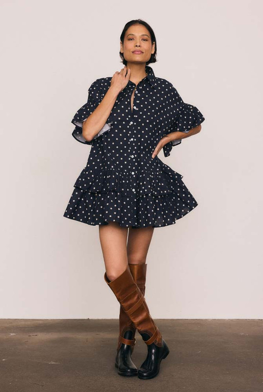 Star Genoa Mini Dress │ Premium Linen-Blend in Exclusive Artist